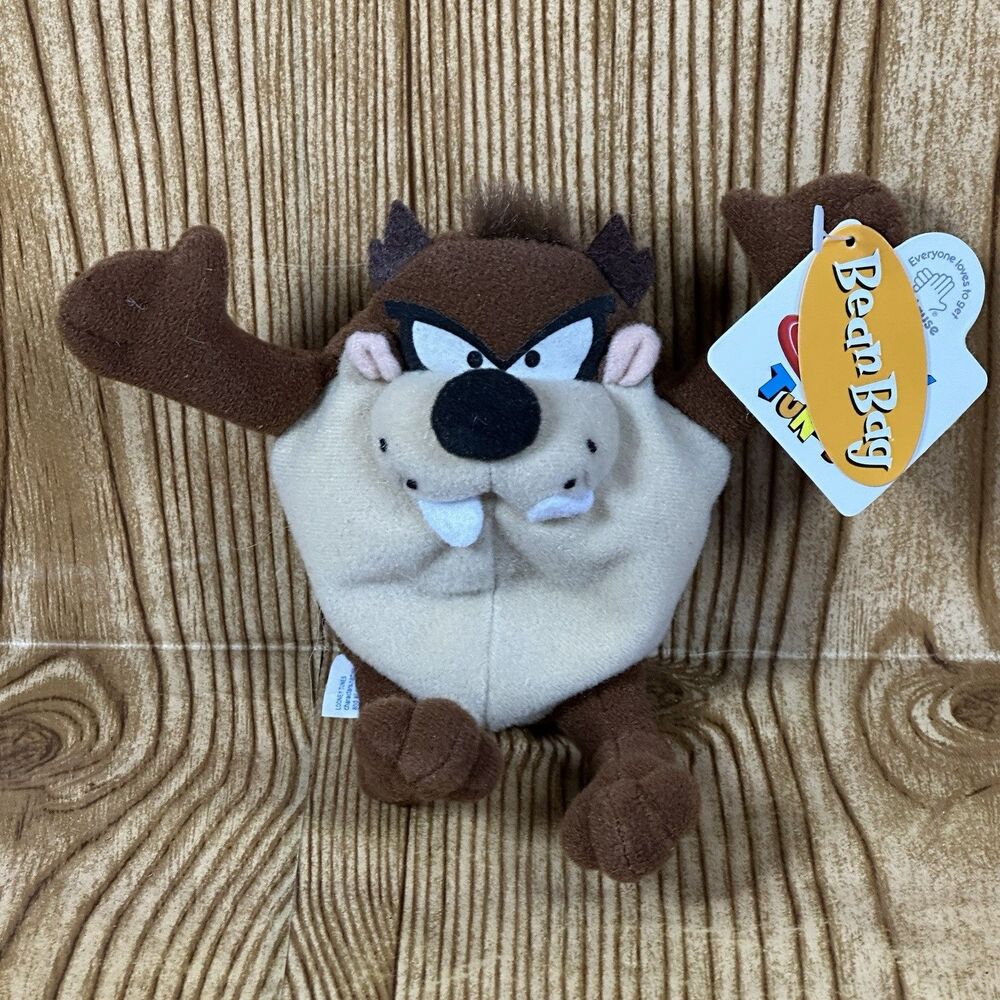 Vintage Tazmanian Devil Plush 6 in Looney Tunes Applause 1997 Warner Bros.‎